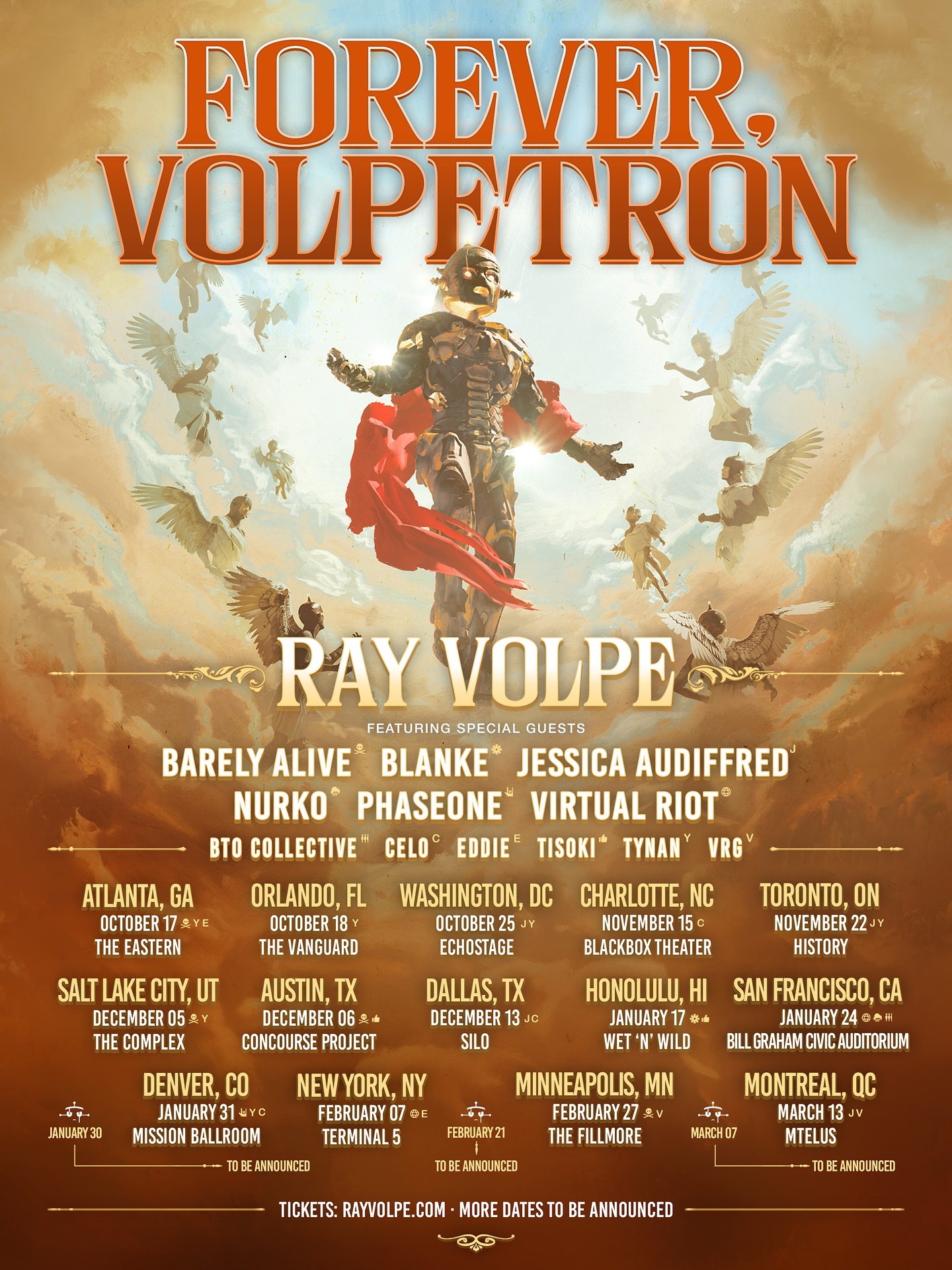 Ray Volpe Forever Volpetron Tour Poster 2026